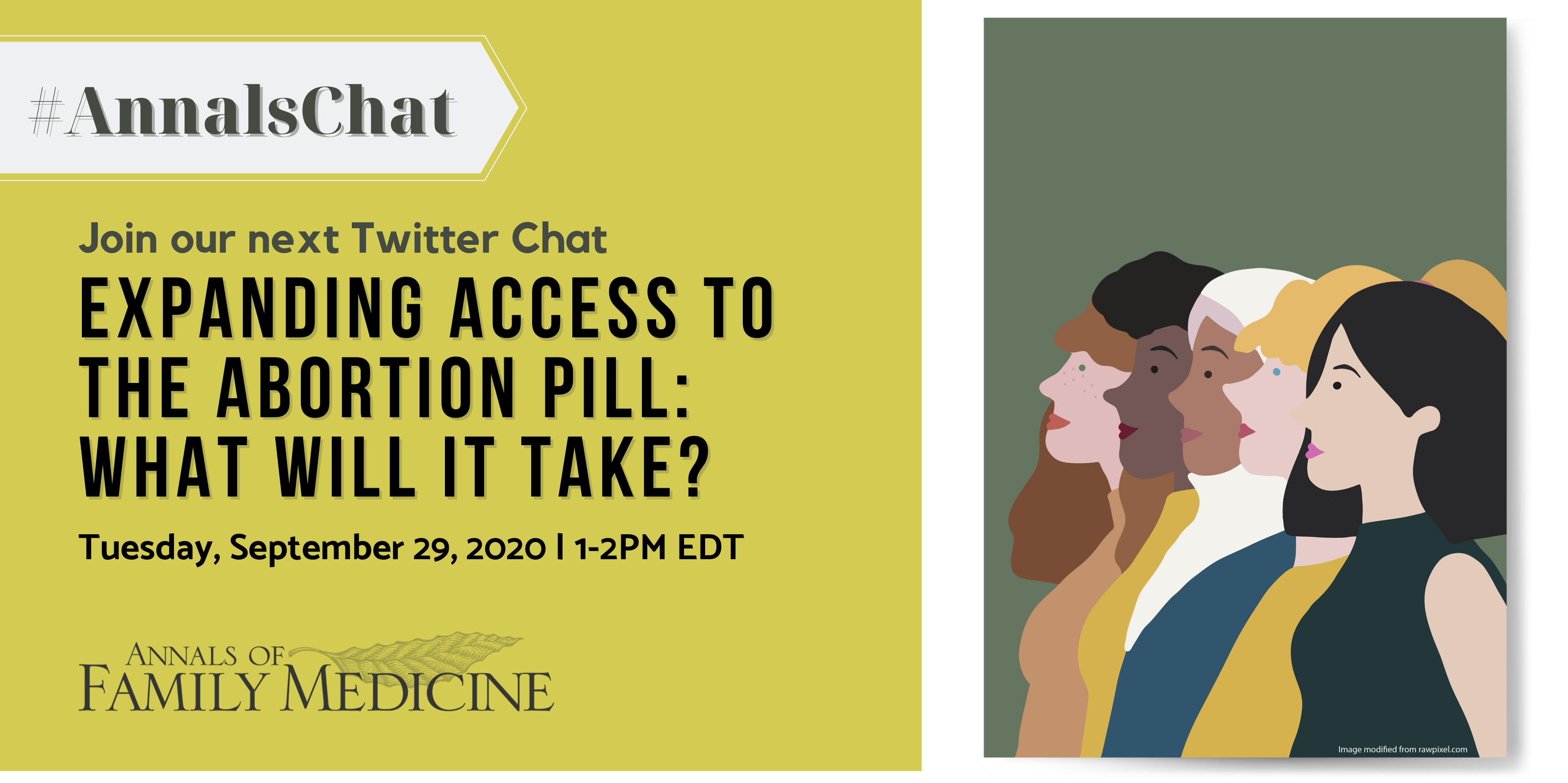 #Annals Chat Join our next twitter chat expanding access to the abortion pill: What will it take? Tuesday, Sept 29. 2020 1-2PM EDT